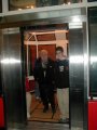 Mike and Brian in the elevator